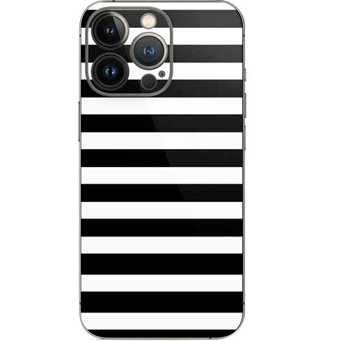 White and Black Stripes iPhone 14 Pro Skin